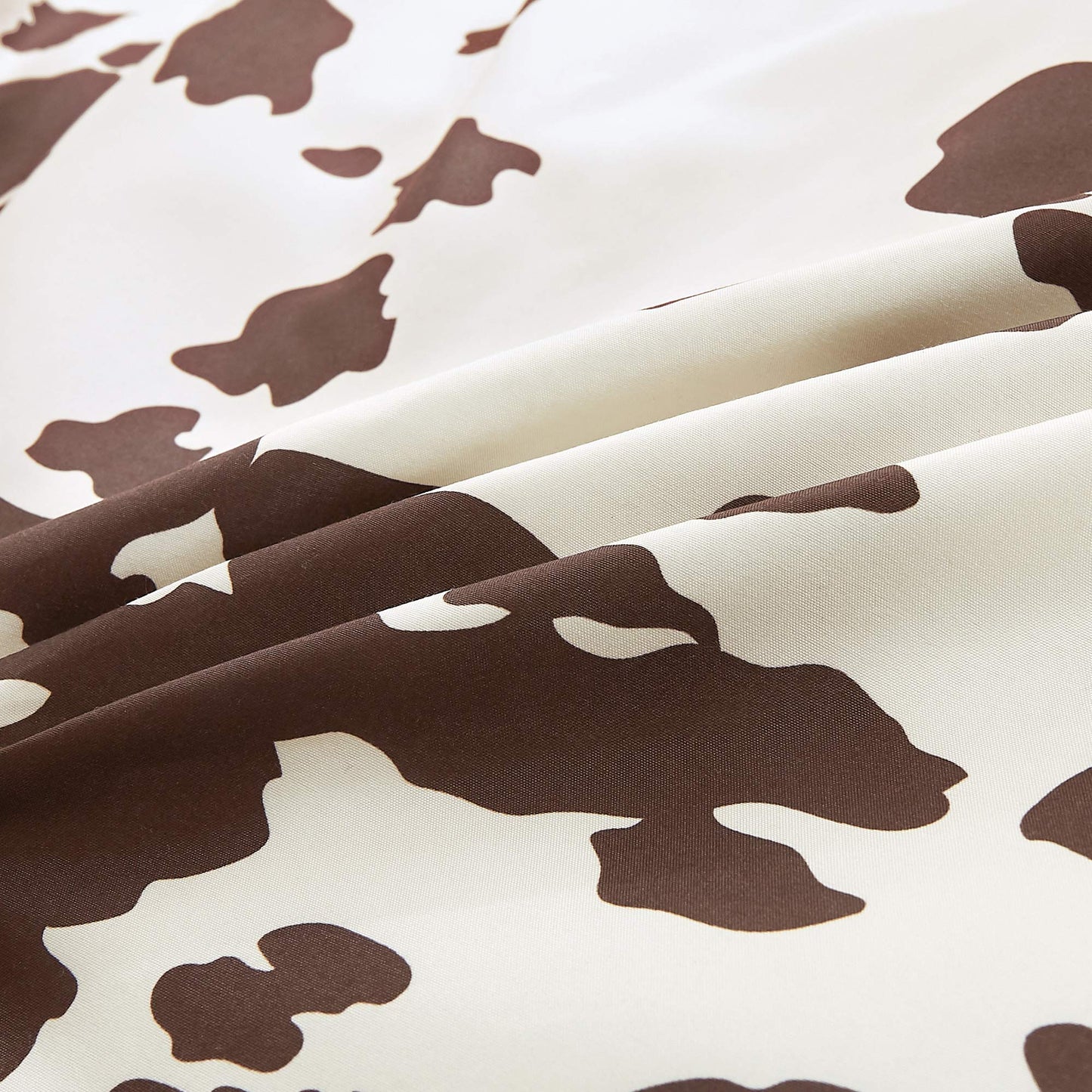 Artistic Home Textiles 6-Piece Cow Print Comforter Set, Western Farmhouse Bedding Set, Brown & Cream Microfiber Bed in a Bag with Decorative Pillows (Cowboy 6pcs, King