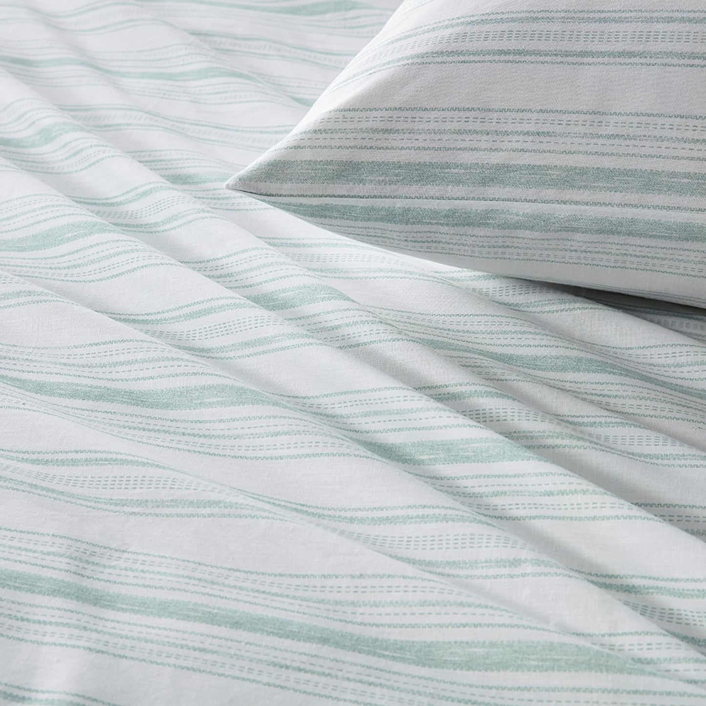 Comfort Spaces 100% Cotton Sheet Set Breathable, Lightweight, Soft with 14" Elastic Pocket Fits up to 16" Mattress, All Season Cozy Bedding, Matching Pillow Case, Full Good Vibes 4 Piece