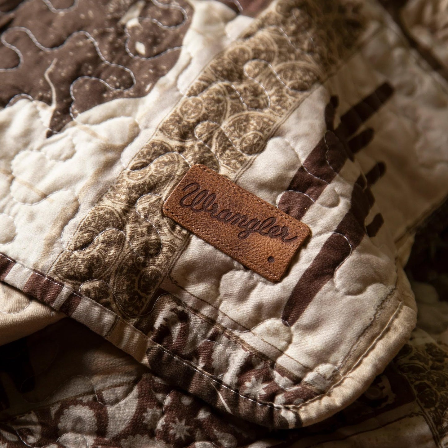 Wrangler Vintage Cowboy Western 3-Piece Quilt Set, King