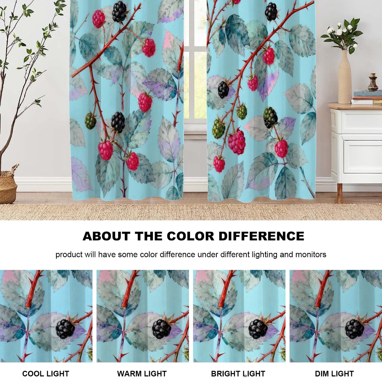 BaoNews Watercolor Light Blue Blackout Curtains for Bedroom, Teal Green Blue Black Abstract Drapes Plastic Grommet Top Insulated Thermal Living Room, 52X84 in 2 Panels