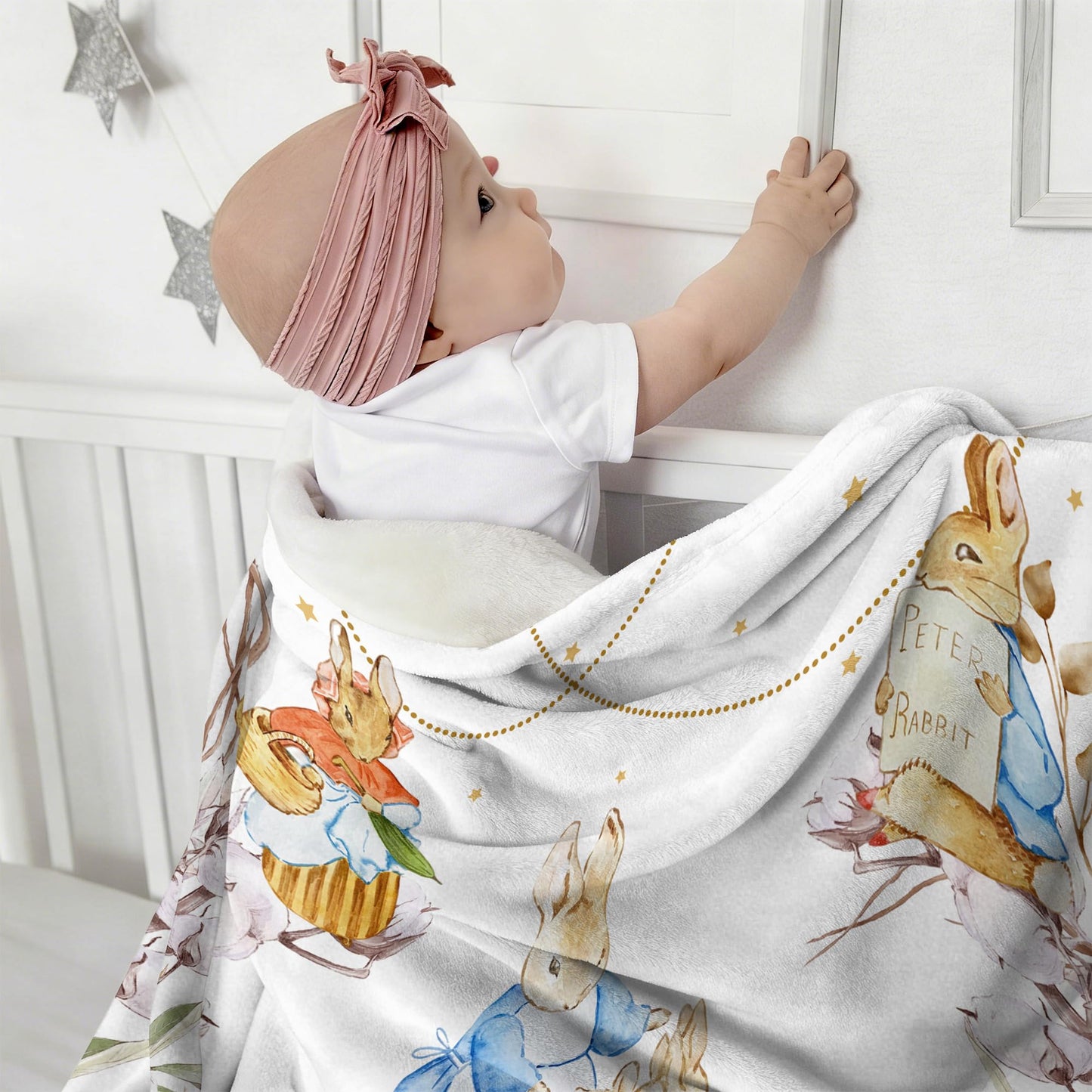 Lcyawer Personalized Blanket with Name, Customized Easter Birthday Gifts for Baby, Flannel Throw Blankets for Boys Girls, Personalized Baby Gifts for Infant Newborn Shower, Printed in USA