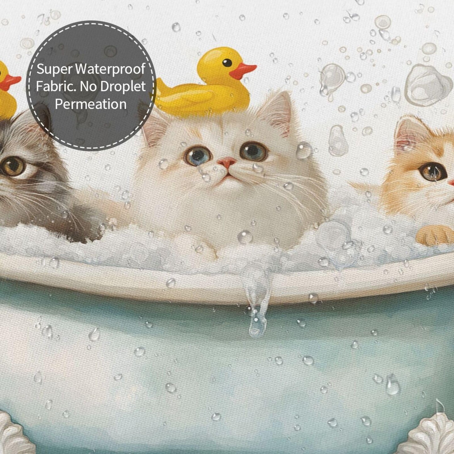HEILIVIO Shower Curtain Cut cat Waterproof Fabric Stylish Durable Bathroom Decor,Quick-Dry,60x72inches,Includes Hooks
