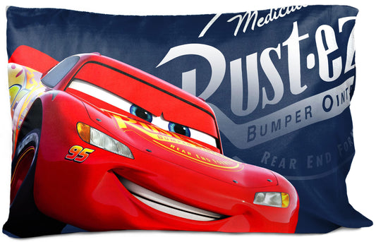 Jay Franco Disney Pixar Cars Sun Ride 1 Single Reversible Pillowcase Featuring Lightning McQueen- Double-Sided Kids Super Soft Bedding (Official Disney Pixar Product)