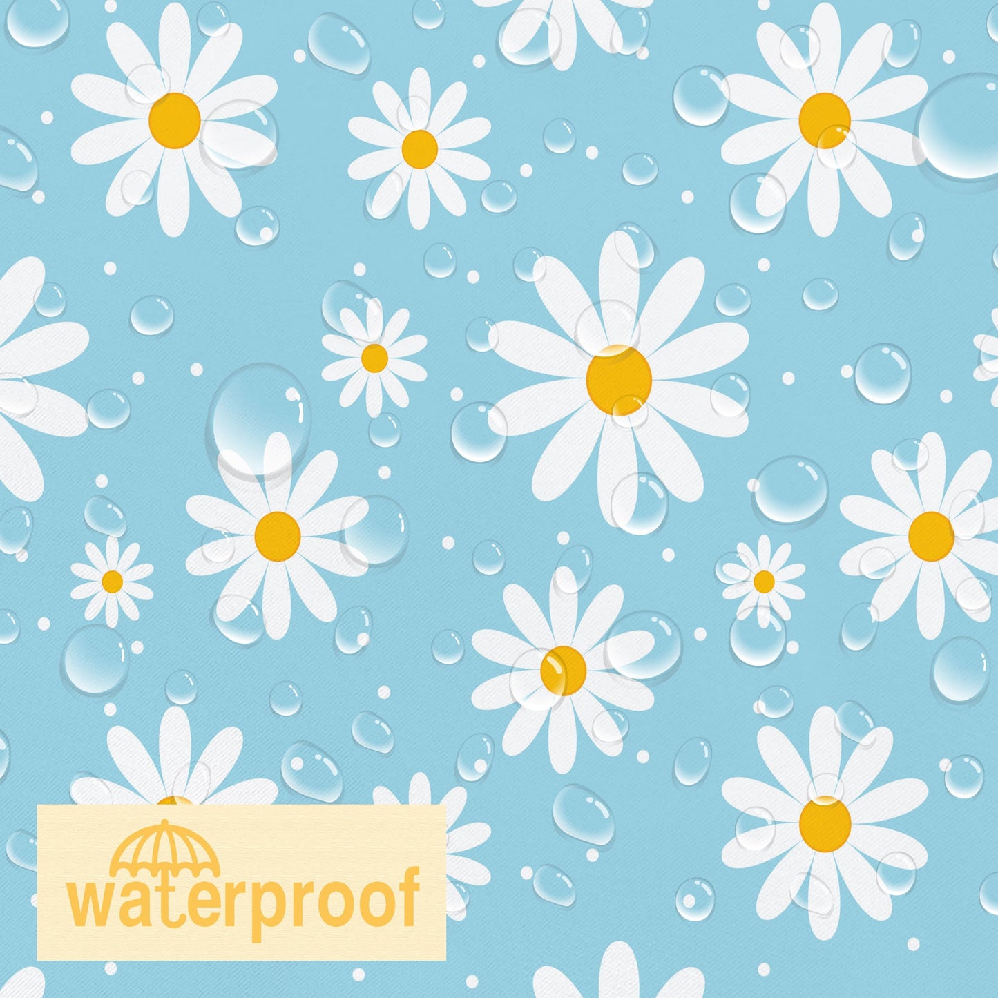 Mayormyth Shower Curtain Blue Floral Cute Daisy Bathroom Curtains for Girls Bathroom Decor Boho Retro Shower Curtain Set Polyester Waterproof Cloth Fabric with Hooks