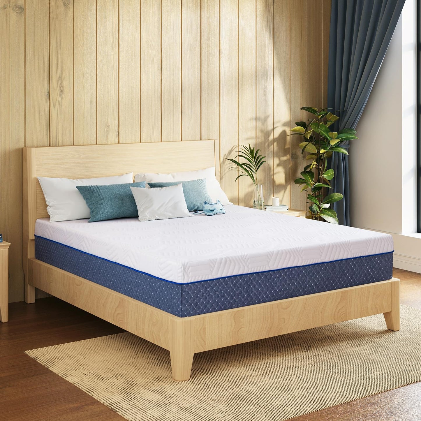 Emerspring Queen Mattress, 14 Inch Queen Size Mattress in a Box, Firm Gel Memory Foam for Contouring Support & Pressure Relief, Assembled in The USA, CertiPUR-US Certified, Fiberglass Free