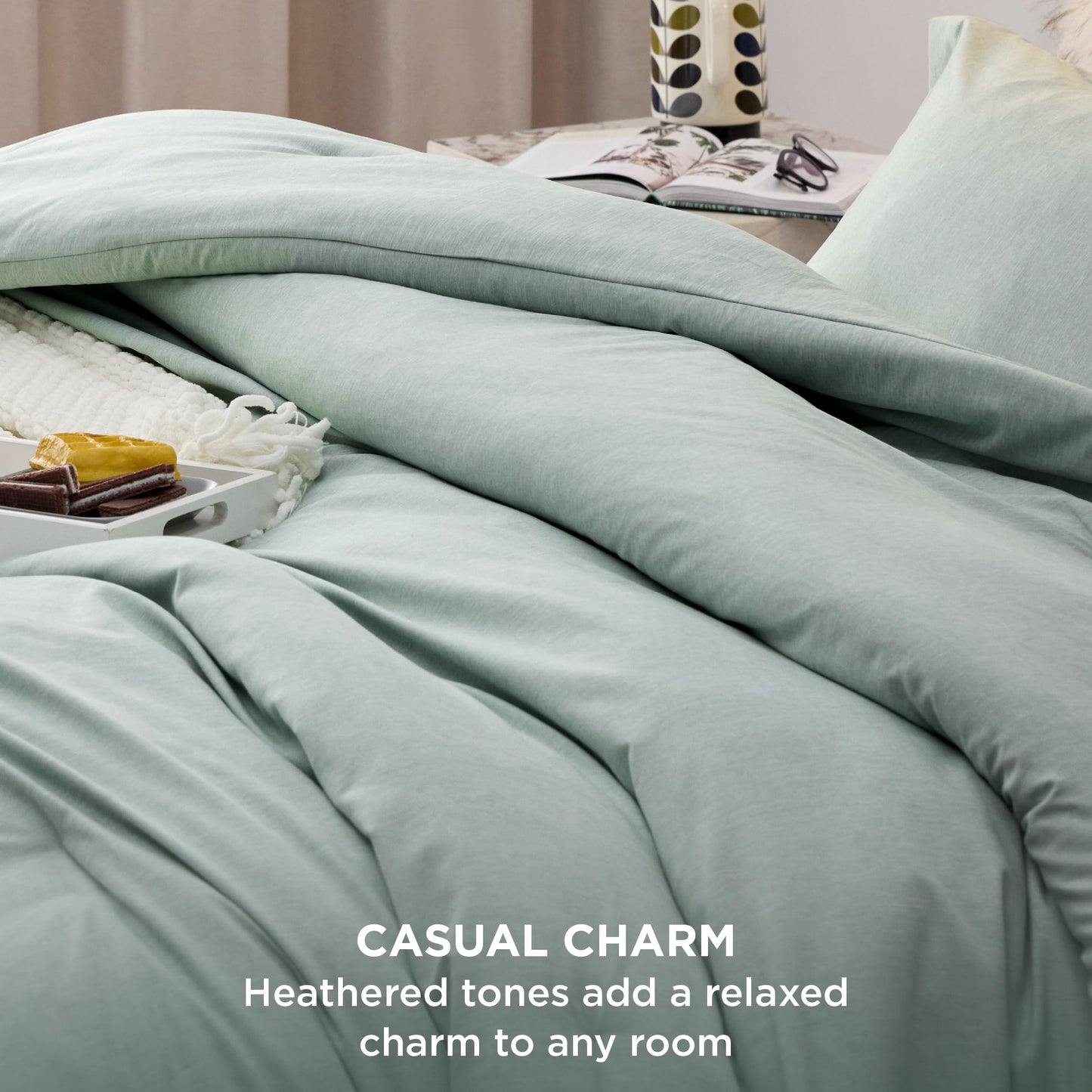Bedsure Oversized King Comforter Set - Sage Green Soft Bedding for All Seasons, Cationic Dyed Bed Set, 3 Pieces, 1 Oversized King Size Comforter (120"x98") and 2 Pillow Shams (20"x36"+2")