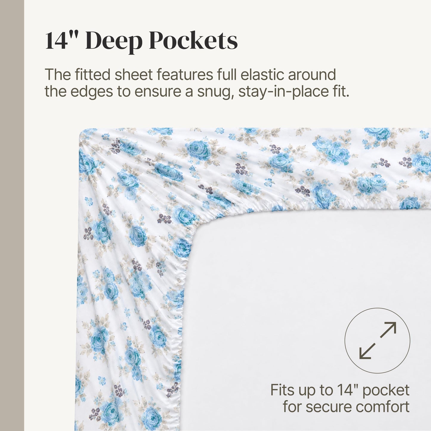 Modern Threads Printed 4-Piece Extra Soft Bedding Sheets & Pillowcase Set, Deep Pocket up to 16 inch Mattress Forever Roses King