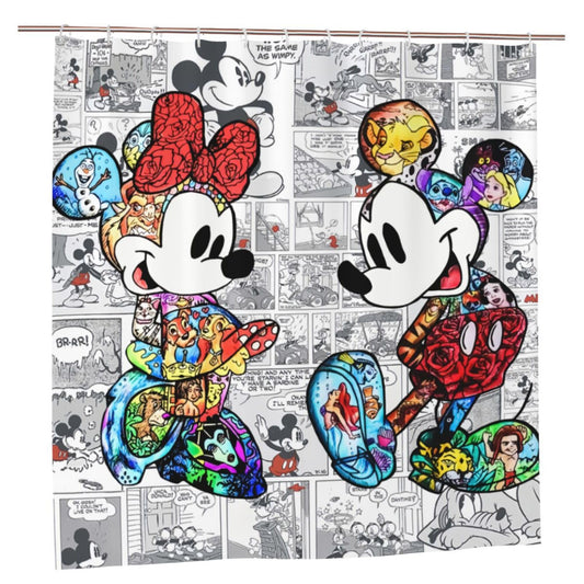 STONEGLOW Anime Bathroom Shower Curtain 72" x 72", Cute Shower Curtain with Hooks, Bath Decoration Accessories Home Decor