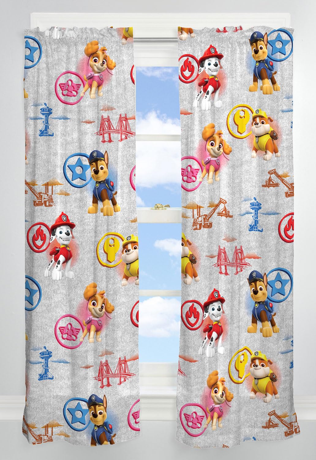Franco Kids Paw Patrol Room Darkening Window Curtains Drapes Set 84 in x 63 in