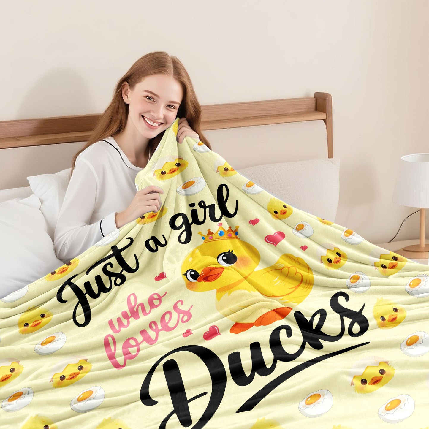 Duck Blanket Gifts for Duck Lovers Soft Flannel Ducks Throw Blanket Room Decor Merch Stuff for Girl Women 50"X40"