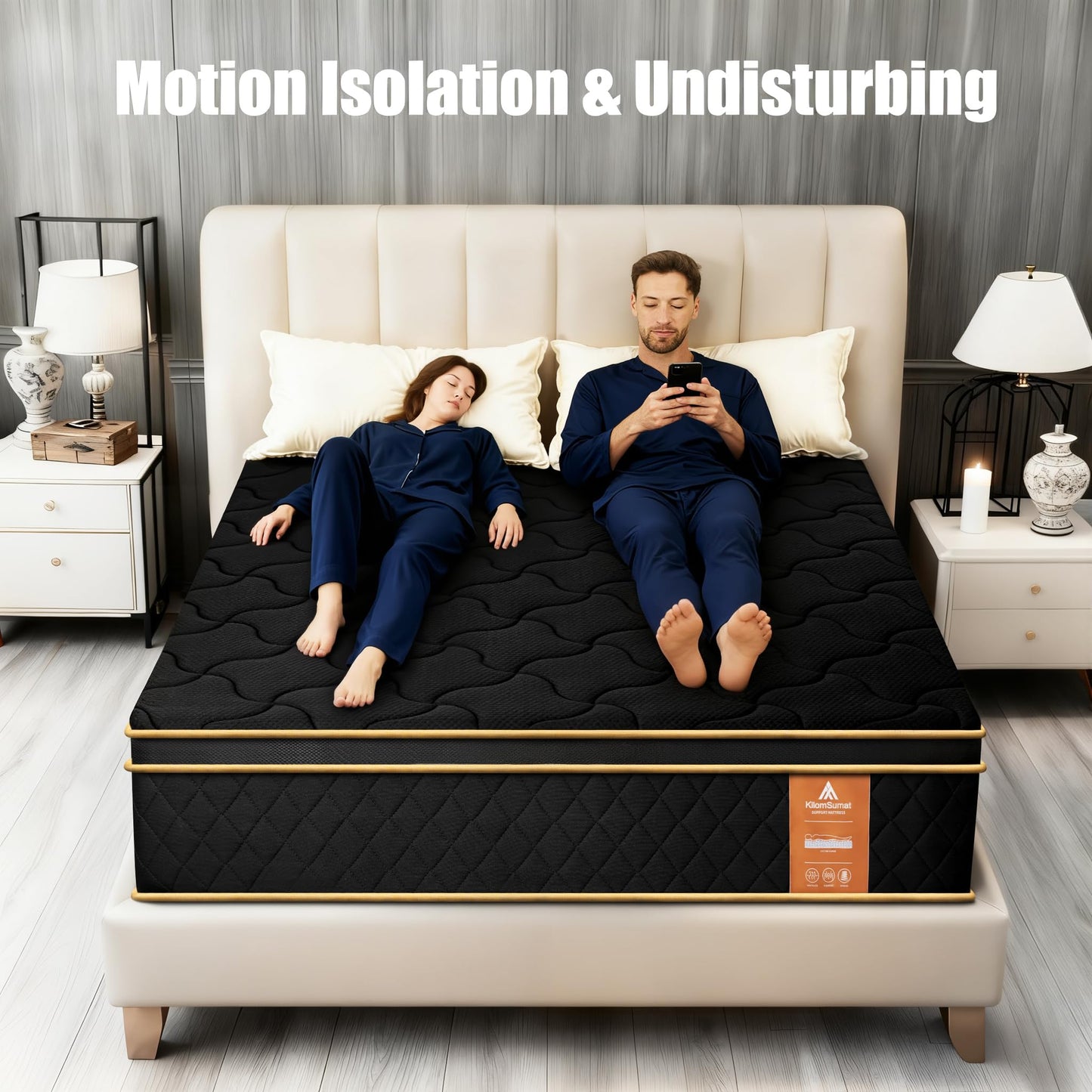 KilomSumat Twin Mattress 10 Inch Twin Size Mattresses in a Box Memory Foam Hybrid Twin Mattress Soft with Individual Pocket Spring for Motion Isolation, Edge Support, Medium Firm