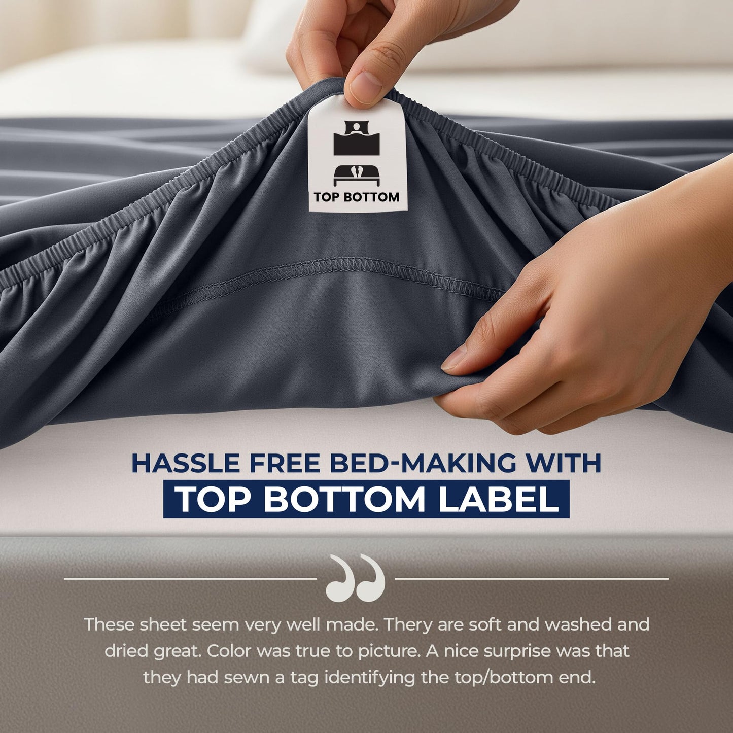 Utopia Bedding Extra Deep Pocket Queen Fitted Sheet, Fits up to 21 Inch Mattress - Hotel Luxury, Soft, Breathable and Comfy - Shrinkage and Fade Resistant - Easy Care (Grey)