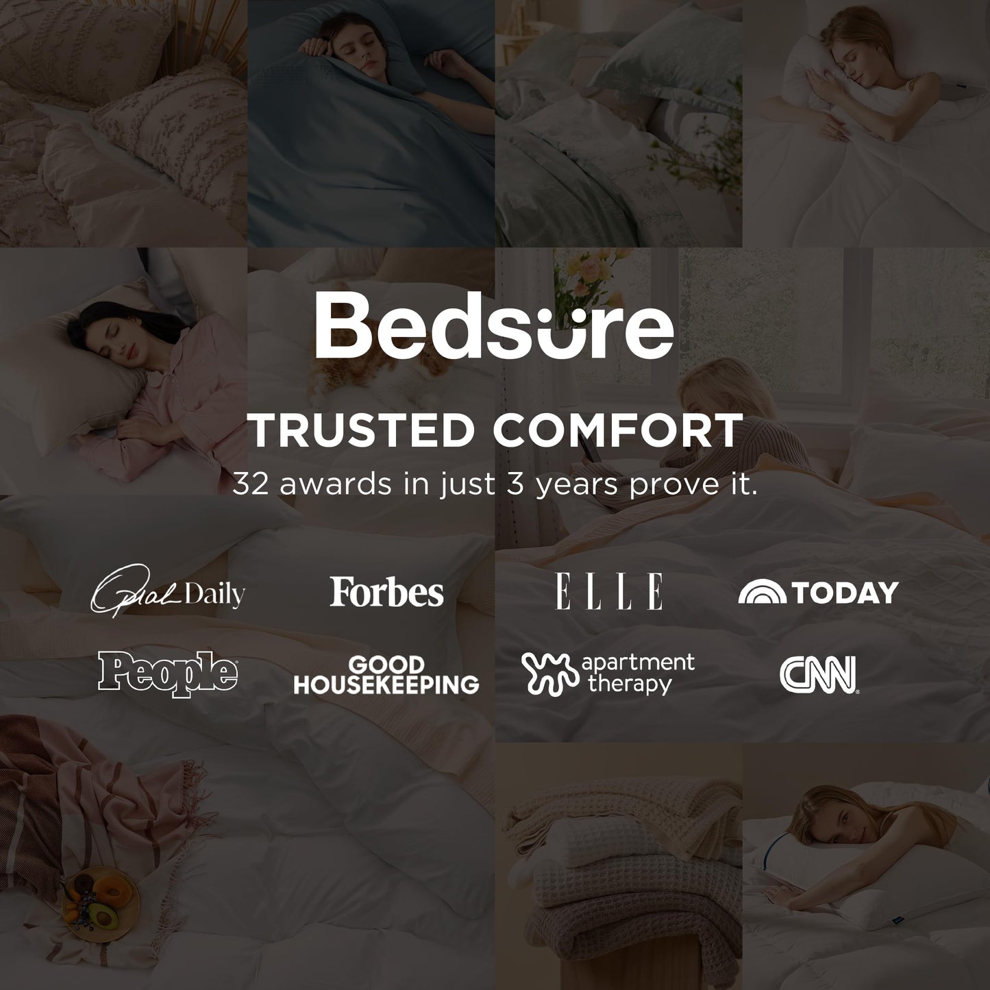 Bedsure Brown Duvet Cover Queen Size - 3 Pieces Prewashed Cotton-Like Polyester Extra Soft Bedding Set, Includes 1 Duvet Cover 90x90 Inches with Zipper Closure & 2 Pillow Shams, No Comforter