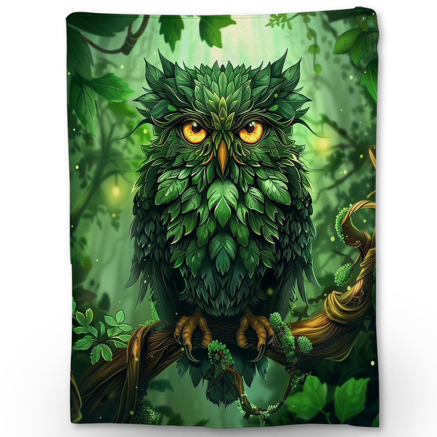Ti Caldi Beautiful Owl in Forest Blanket, Soft Warm Lightweight Animal Flannel Throw Blanket for Couch, Bed, Travel & Outdoor, Cozy Fluffy Fuzzy Blankets for Women Men, Home Decor 60×50 in