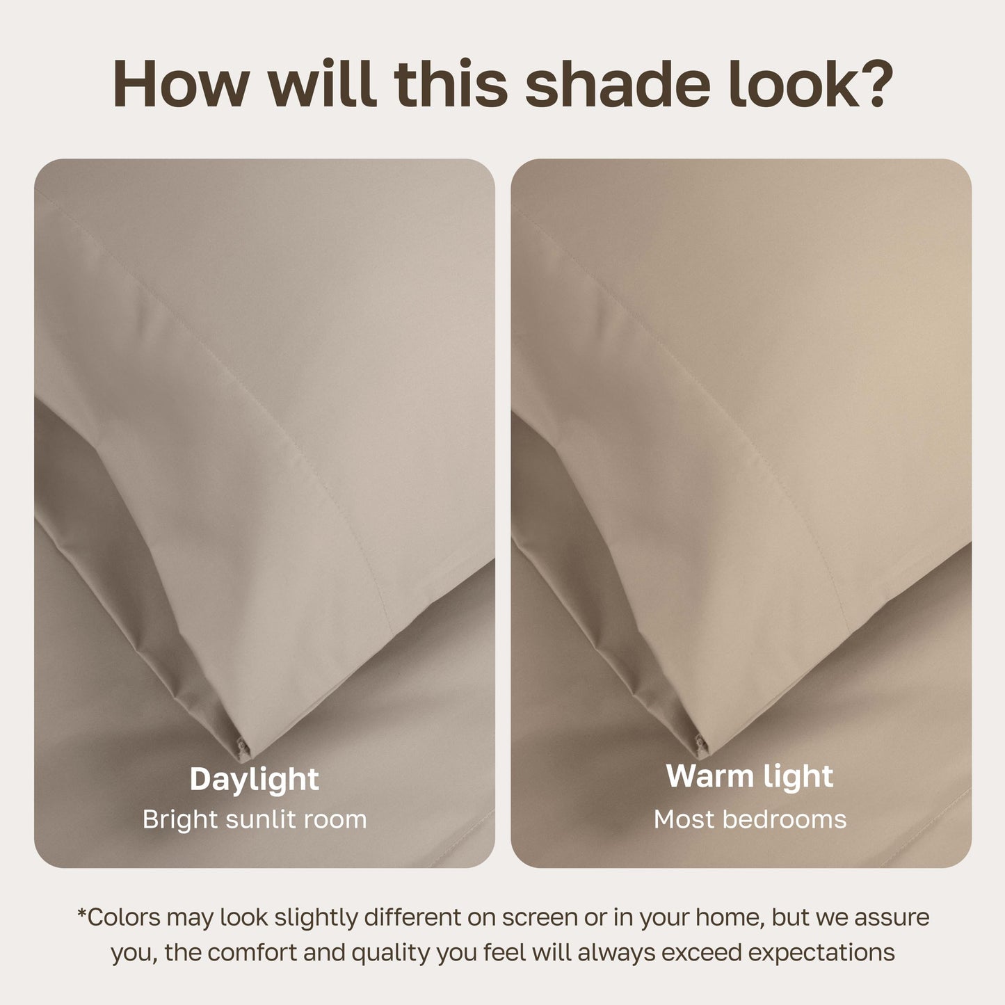 California Design Den King Sheet Set - 1000 Thread Count Sateen, Thick and Natural 100% Cotton Sheets, Deep Pockets, Durable Bedding Set - Beige (Sand Tone)