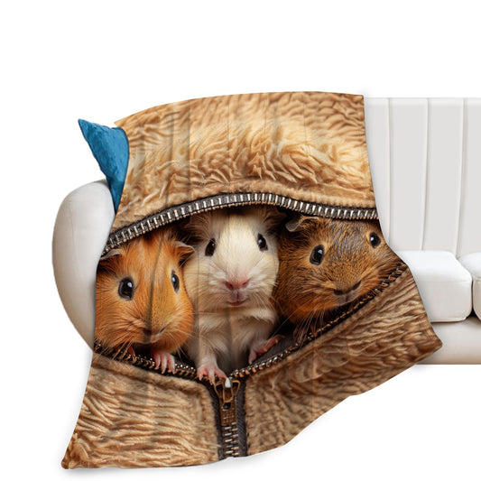 banonaty Guinea Pig Blanket Cute Throw Blankets Cozy Fleece Flannel Plush Bedding Guinea Pig Stuff Gifts for Men Women Boys Girls Teens Adults for Couch Sofa Bed Decor 40"X50"