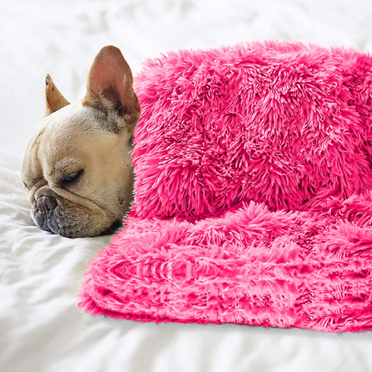 Petbuy Pet Dog Bed Blankets, Fluffy Fleece Dog Throw Blankets Sleep Mat,Soft Puppy Blankets Cat Kitten, S M L XL,Fuzzy Reversible Sherpa Blanket for Bed, Couch, Sofa, Travel,Washable & Lightweight