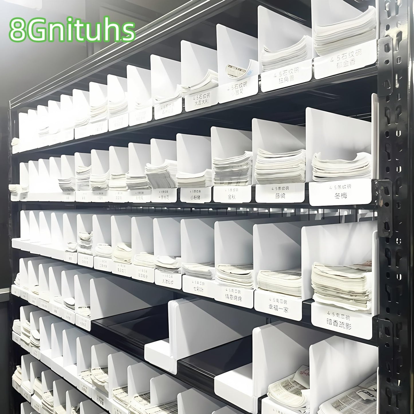 8Gnituhs 1.6MM 20 Pcs 39 * 15CM PVC Shelf Dividers for Closets Wood Shelf Separators Clothes Organizer and Bedroom Storage and Organization Organization Separator Shelf Laber