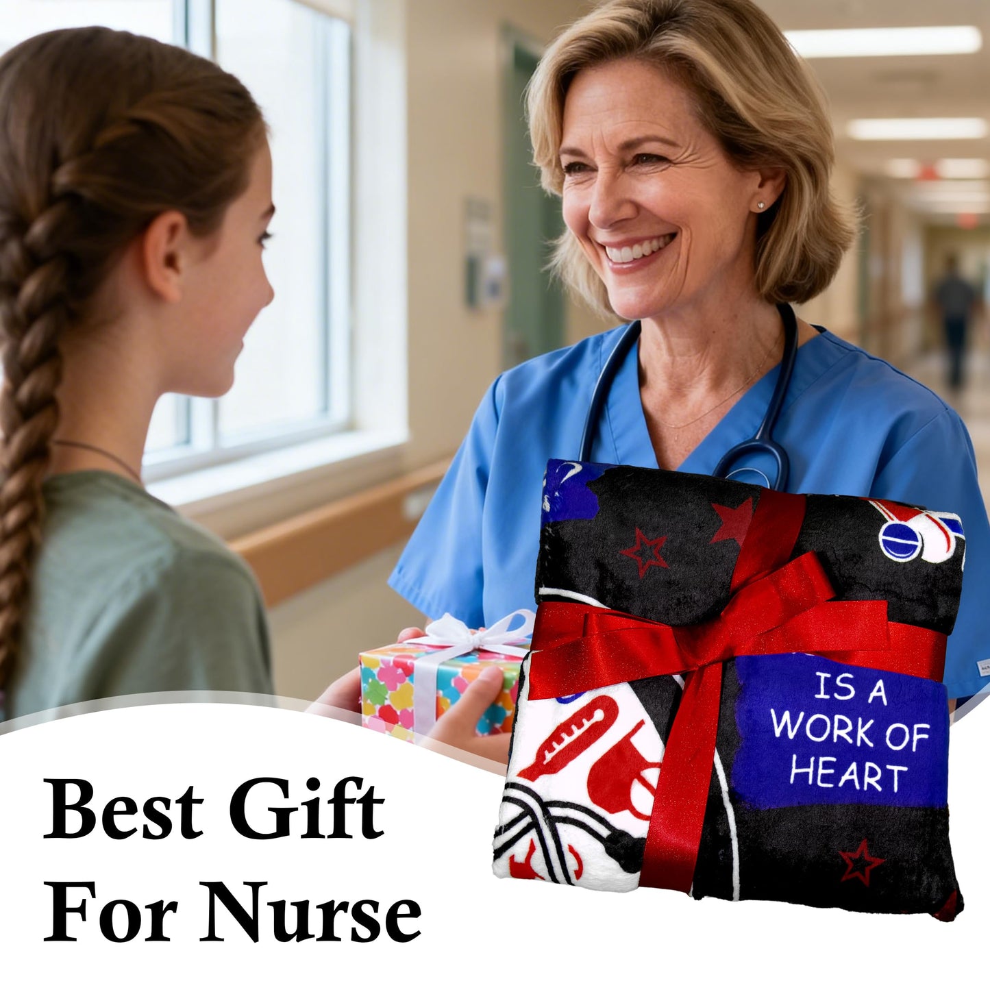 Sulpoie Nurse Gifts for Women Men, LPN RN Nurses Week/Day Appreciation Gift, Nursing Student Graduation Gift Throw Blanket 60" x 50"