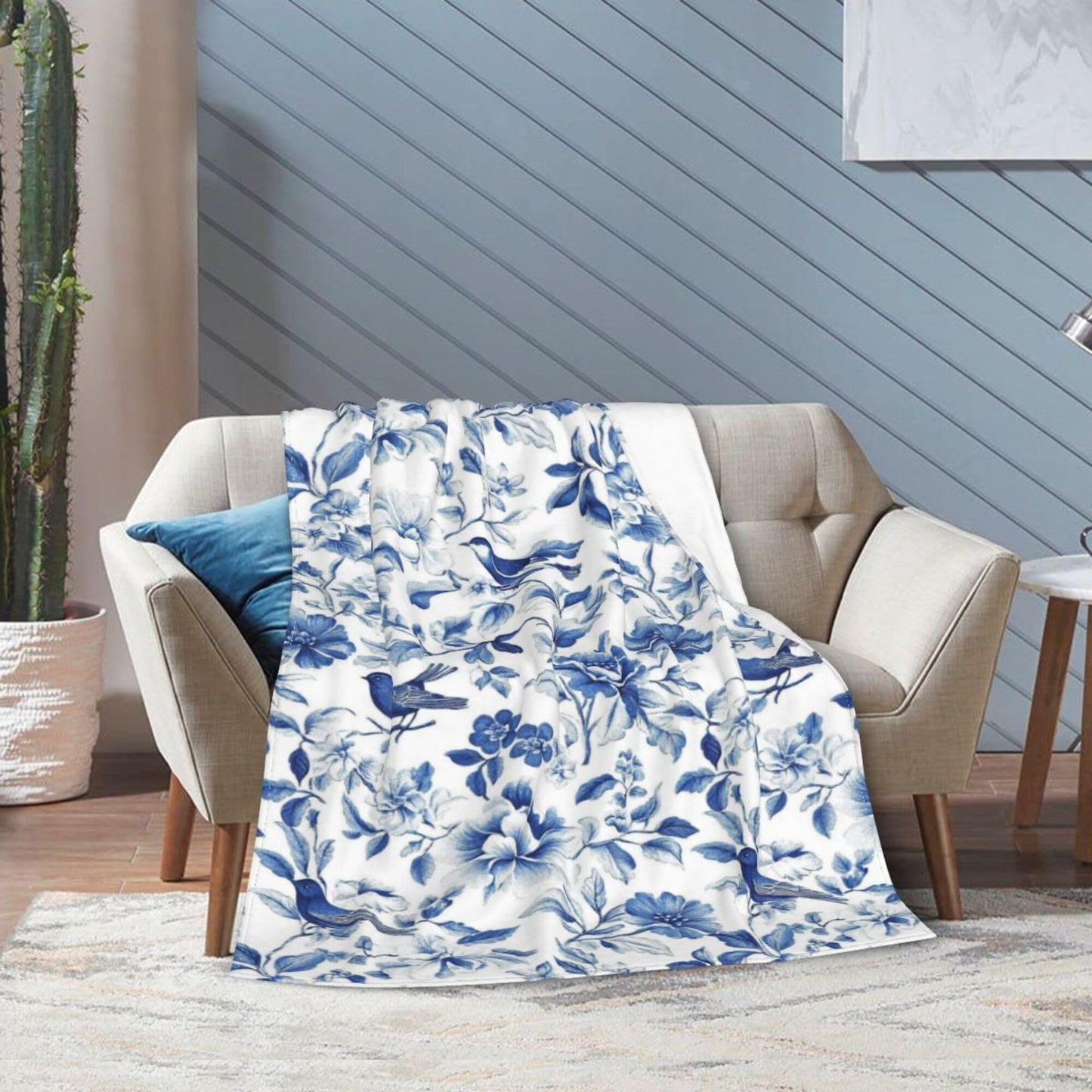 Flower Blanket Blanket Floral Fleece Throw Blanket Super Soft Fuzzy Plush Cozy Warm Floral Decor Bedding Blankets Gift for Boys Girls Men Women Kids & Adult 50"X40"