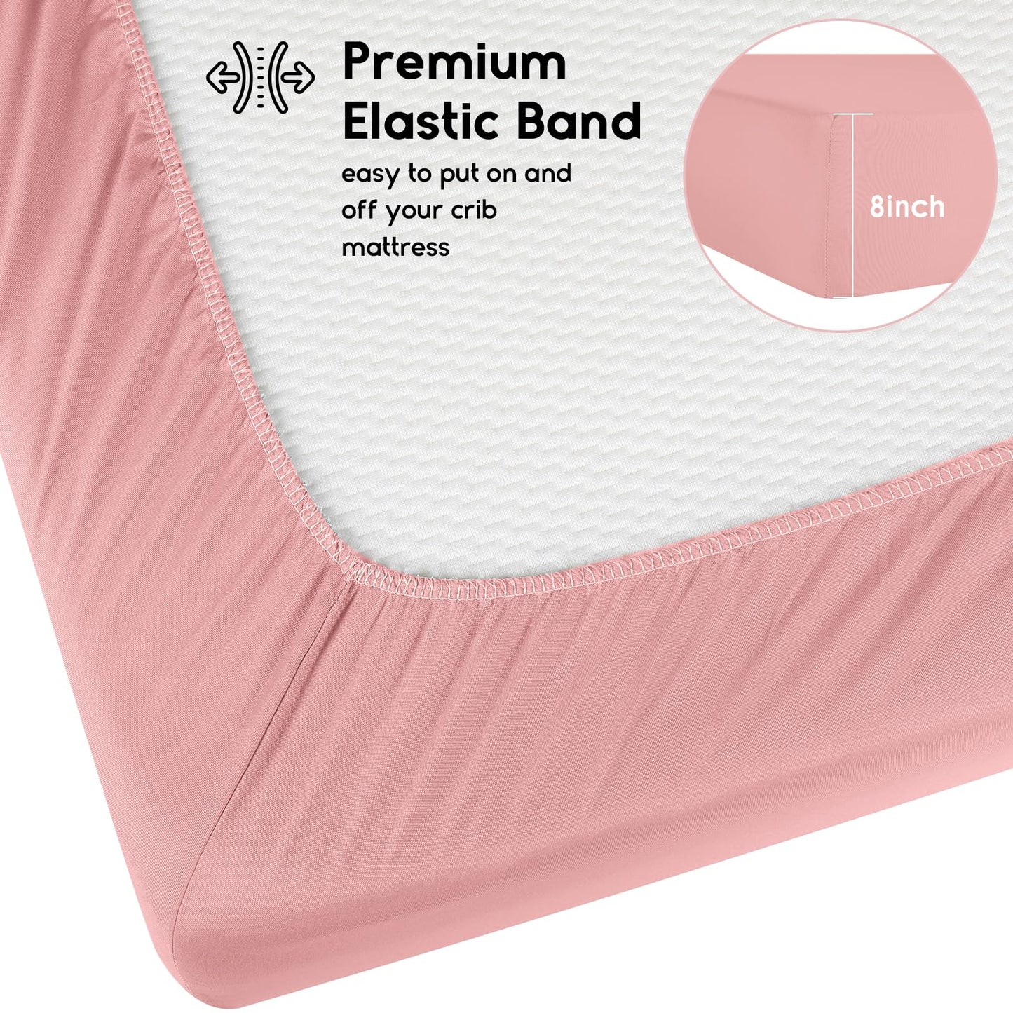 Yoofoss Baby Crib Sheets for Boys Girls, Fitted Crib Sheet 2 Pack for Standard Crib and Toddler Mattress, Super Soft Microfiber Baby Sheet 28x52x8in(Arrow)