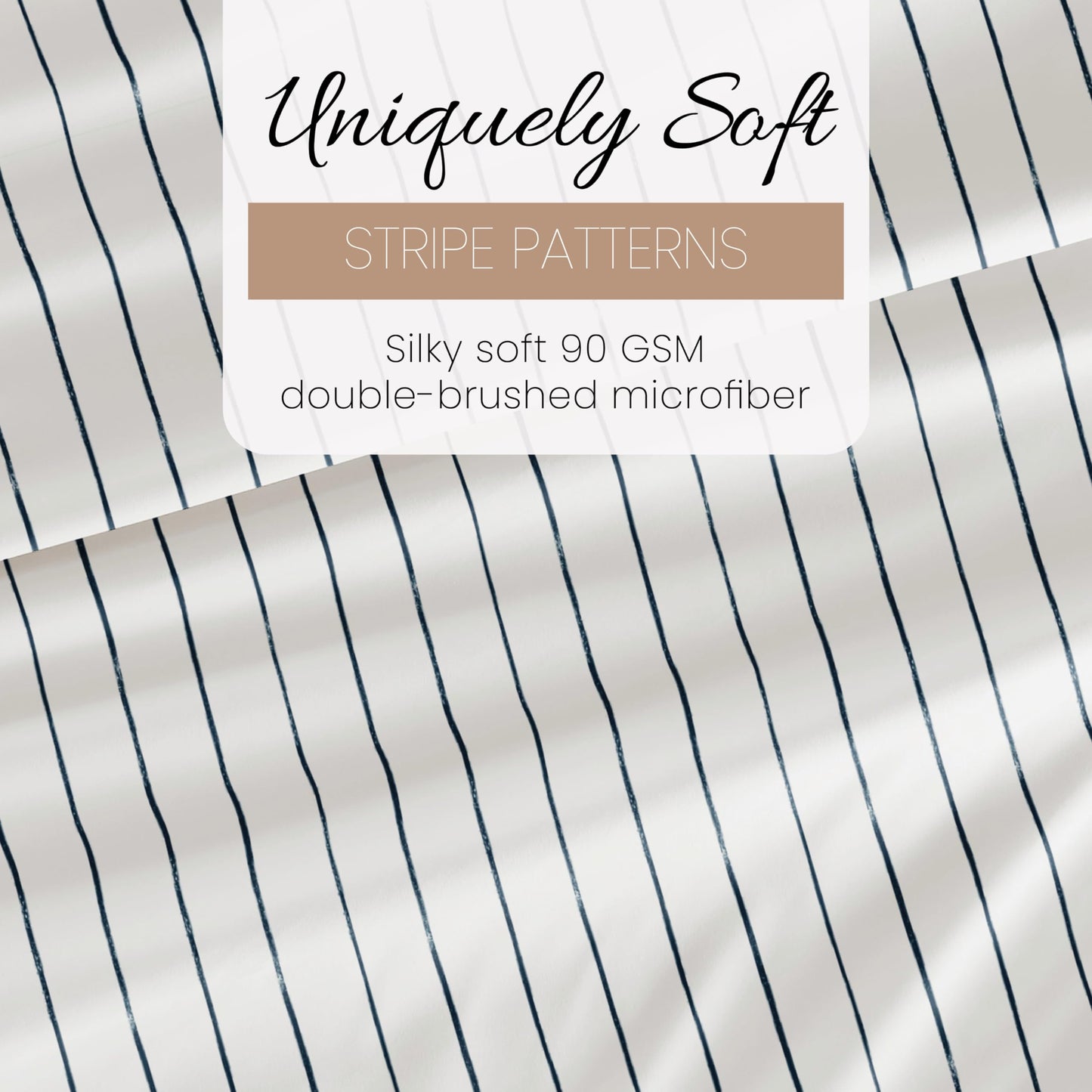 Linen Market 4 Piece Full Bedding Sheet Set (Navy Blue Stripes) - Sleep Better Than Ever with These Ultra-Soft & Cooling Bed Sheets for Your Full Size Bed - Deep Pocket Fits 16" Mattress