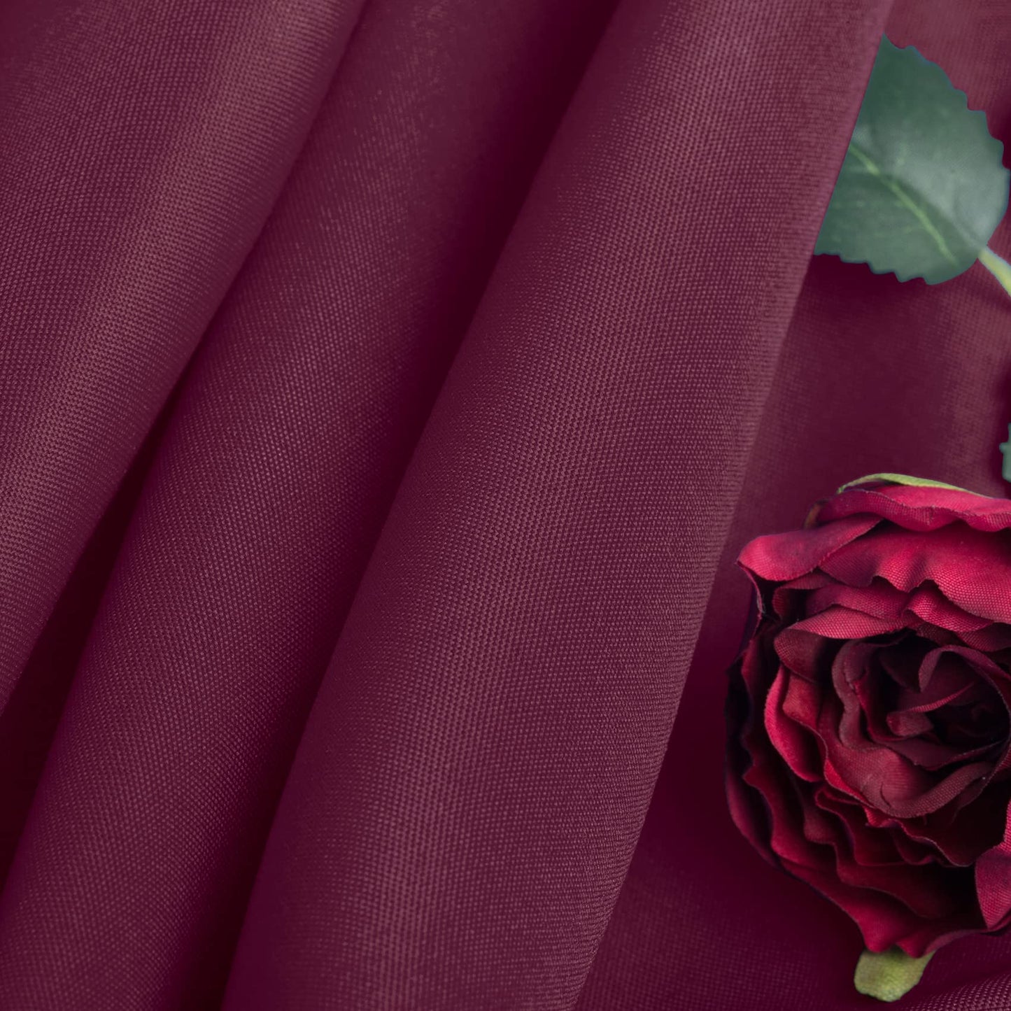 Ascoza 2pack 90x156 Inch Burgundy Rectangular Tablecloth 6 Feet Table Cloth in Polyester Fabric for Wedding/Banquet/Restaurant/Parties