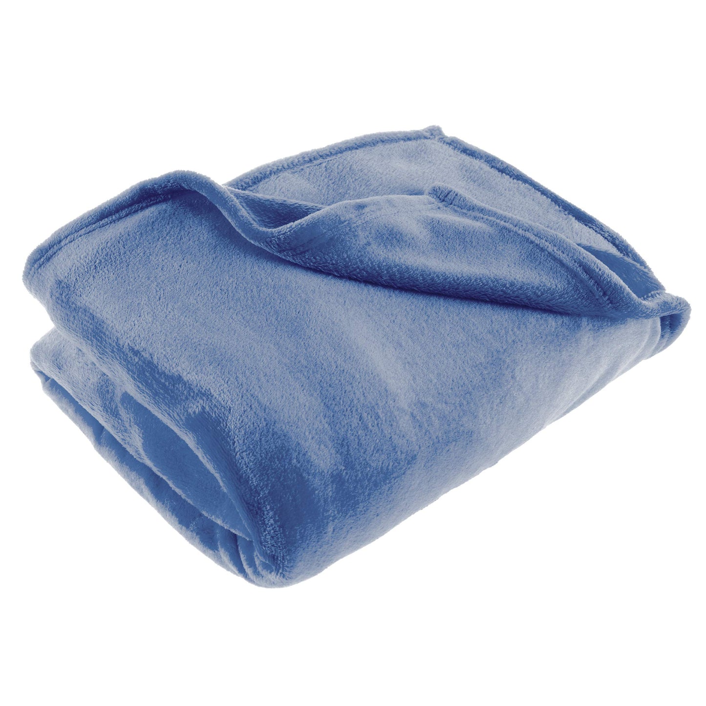 Flannel Fleece Blanket - 60x70 Oversized, Soft, and Plush Microfiber Throw - Lightweight Decor for Beds, Sofas, and Chairs by Lavish Home (Blue)