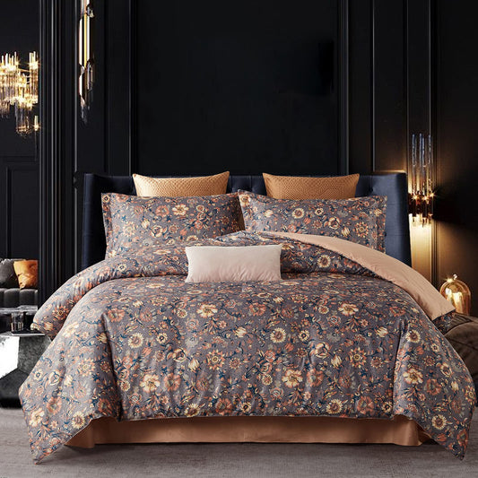 Cupocupa Duvet Cover Queen Size Set - Vintage Soft Bedding with Beautiful Boho Floral Pattern for Queen Size Bed - Comes with Matching Pillowcases for Added Elegance and Comfort