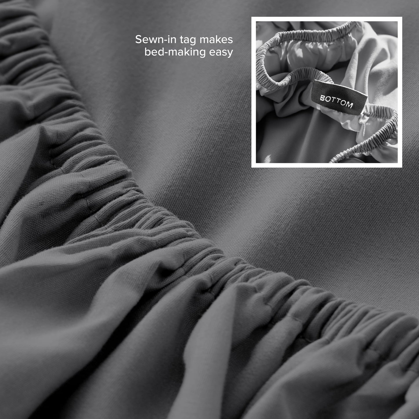 Bare Home Full Sheet Set Storage Pocket - 1800 Ultra-Soft Microfiber Bed Sheets - Double Brushed - Deep Pocket - Bedding Sheets & Pillowcases (Full, Grey)