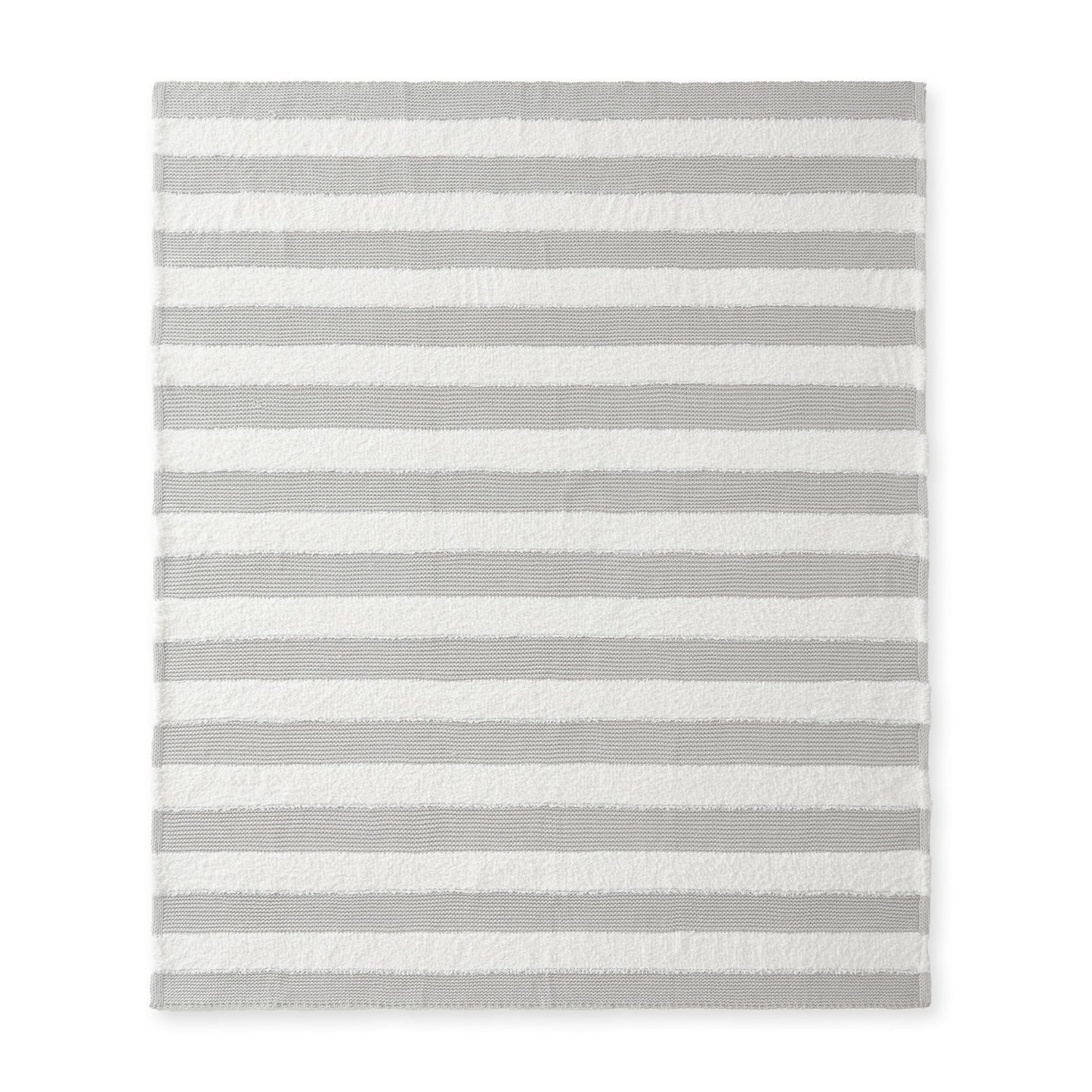 SLEEP ZONE Patchwork Throw Blanket for Couch, Chunky Knit Warm Cozy Decoration Blankets for Living Room Sofa Chair Bed 60"x80", Gray and White