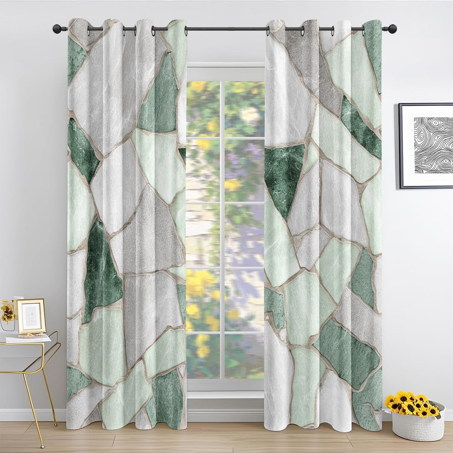 Marble Curtains for Living Room