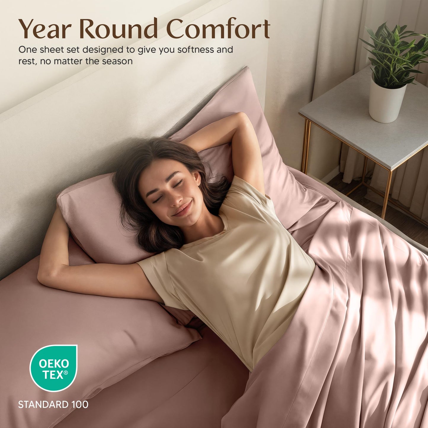 Utopia Bedding Queen Size Sheet Set – 4 Piece Bed Sheets, Soft and Breathable Microfiber, Includes 1 Fitted Sheet, 1 Flat Sheet and 2 Pillowcases – Oeko Tex (Blush Pink)