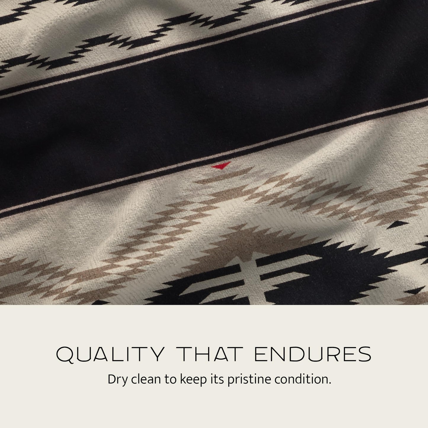 Pendleton American Indian College Fund Blanket - 64" x 80" Wool Cotton Soft, Reversible Blanket, Ultrasuede Binding, Made in USA - Nike N7 7 Generations