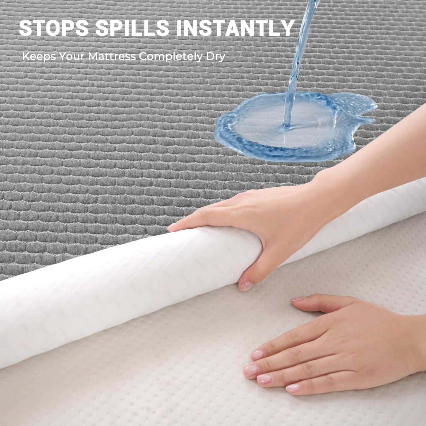 King Waterproof Mattress Protector, Tencel Bamboo Cooling Breathable Mattress Cover with Deep Pocket, Noiseless Fitted Mattress Pad, Soft Mattress Procter King Size Bed, 78"x80"