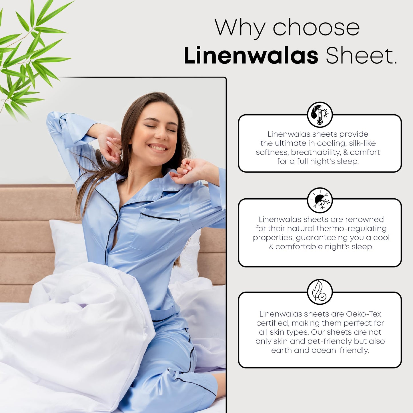 LINENWALAS Fitted Sheet Only Viscose Derived from Bamboo, Bottom Sheet for Full Size Bed – 16” Deep Pocket, All Around Snug Fit – Cooling, Breathable, Soft, Hypoallergenic (Avocado Green, Full)