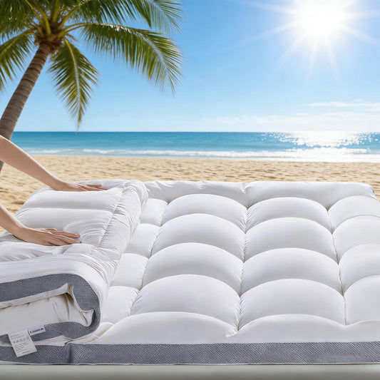 Memory Foam Mattress Topper, Extra Soft 1300 GSM Pillow Top Mattress Pad for Back Pain Relief,Breathable Mattress Cover for Fluffy Shredded Memory Foam Filled (Queen, 60"x80")