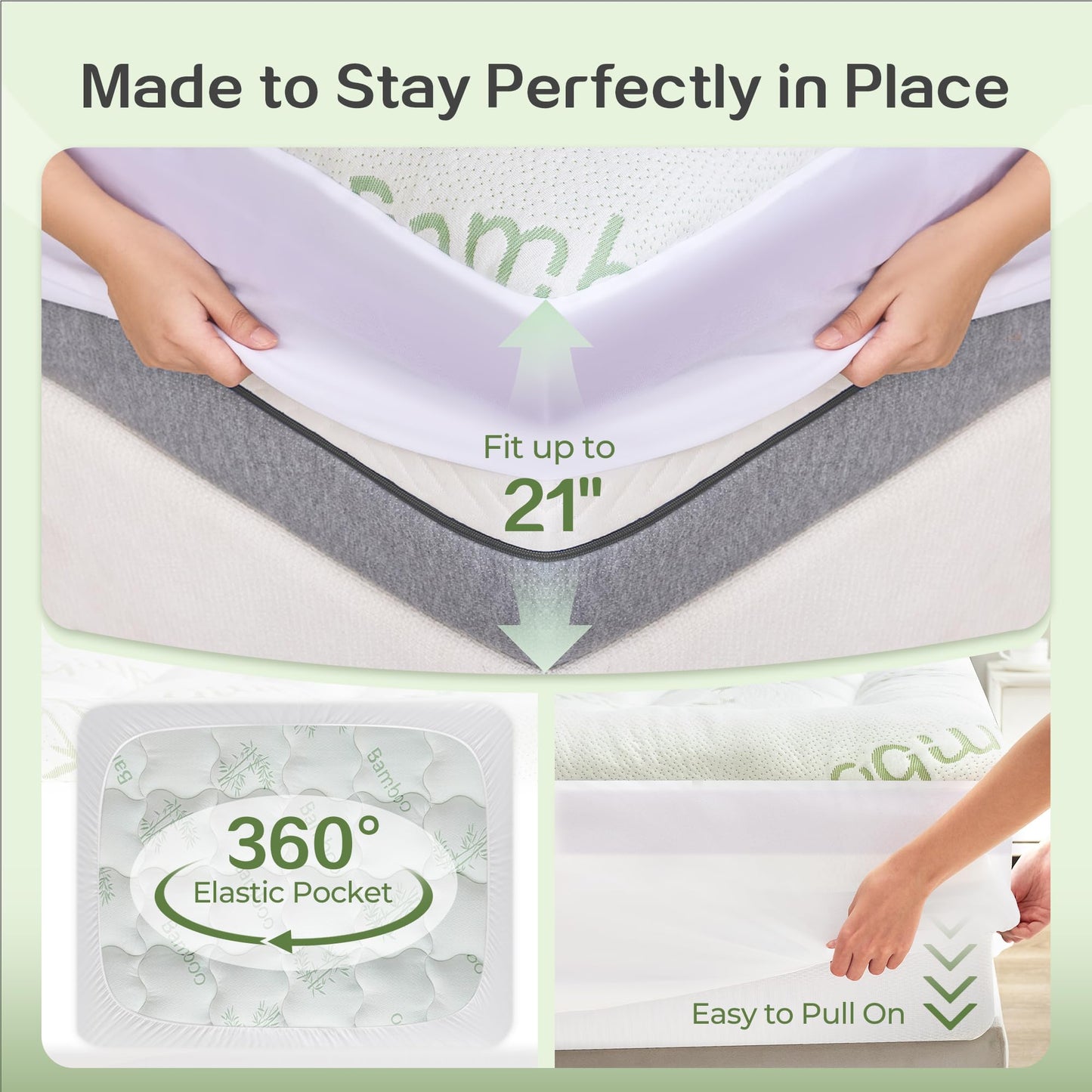 SINWEEK Bamboo Cooling 4 Inch Dual Layer Memory Foam Mattress Topper Twin XL with 2 Inch Gel Memory Foam & 2 Inch Pillow Top Mattress Pad for Pressure Relief, Rolled Separately for Faster Expansion