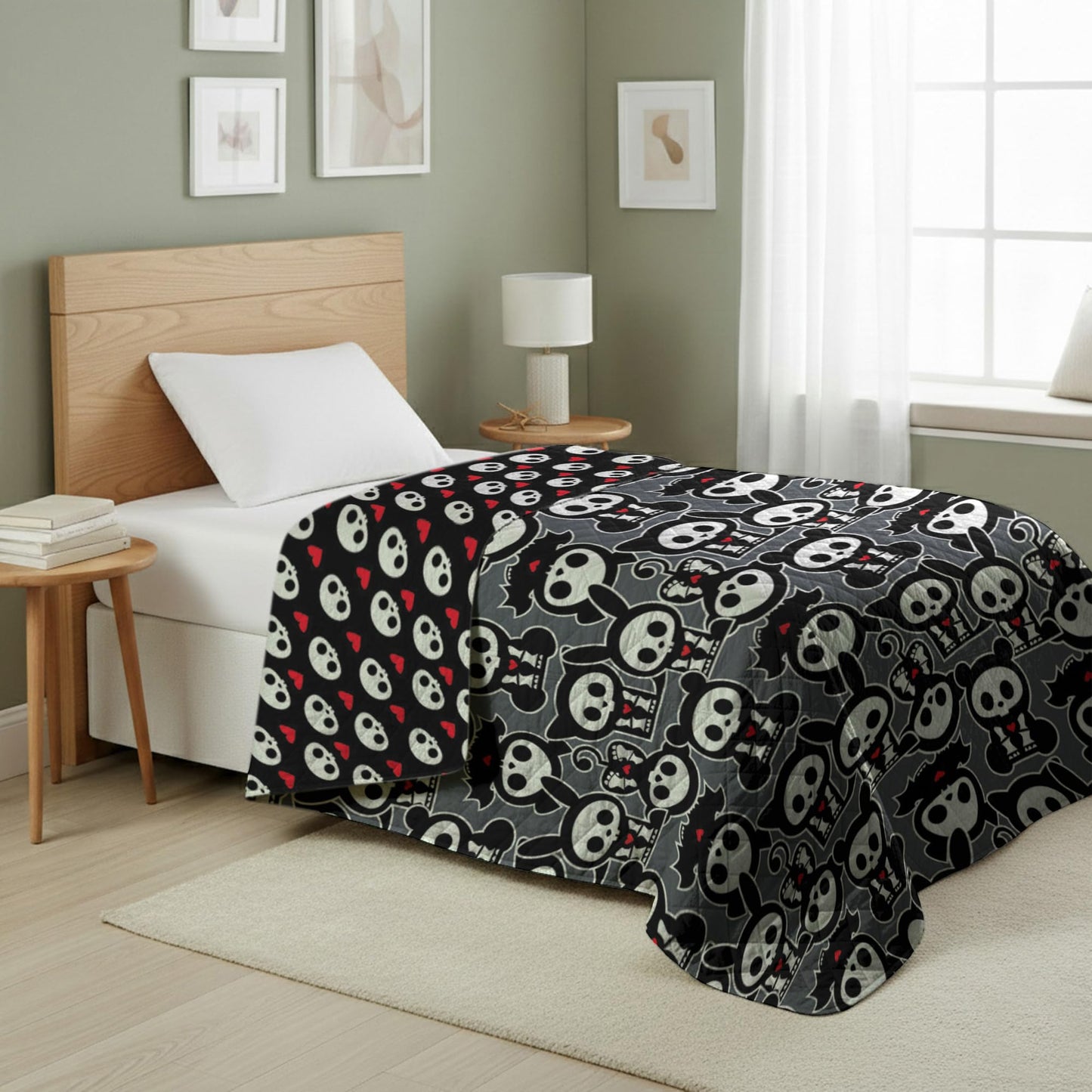 Northwest Skelanimals Party Quilted Throw Blanket 60x80 inches