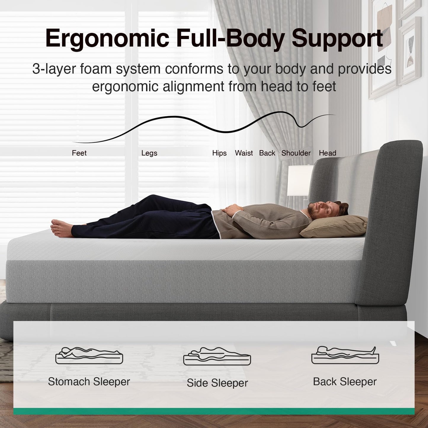 Novilla 14 Inch King Size Mattress, Gel-Infused Bliss Cooling King Memory Foam Mattress in a Box with Cool-Touch Nylon Cover, Pain Relief & Spinal Support with CertiPUR-US Certified Foam