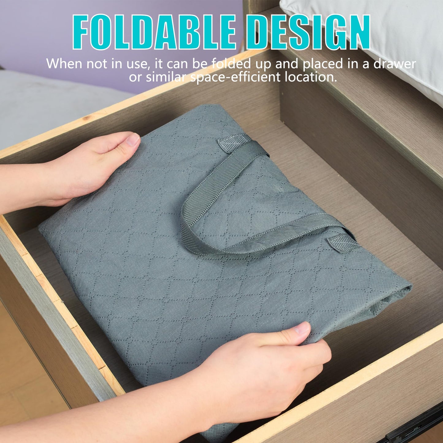 105L Extra Large Storage Bags for Blankets, King Comforters, Bedding, Clothes, Pillows, Sheets - Closet Organizers and Storage with 4 Handles & Clear Window, Foldable & Breathable (Grey, 2pack)