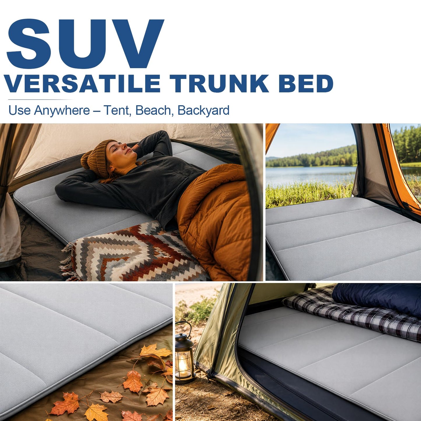 SXMMXS Car Camping Mattress for BMW X5, No Inflation Needed, Foldable Foam Trunk Bed, SUV Air Mattress Alternative for Travel Sleeping, Ideal for Camping Essentials and Road Trips, Gifts for Guys