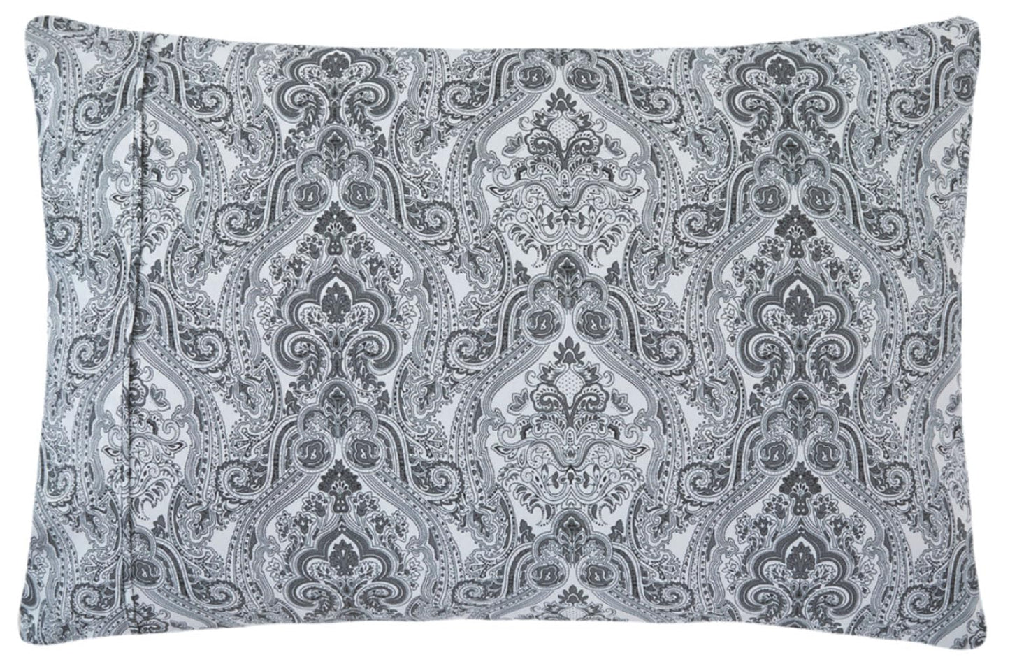 Spirit Linen home 6-Piece Queen Size Bed Sheet Set - Deep Pocket, Paisley Pattern, Soft and Breathable Bed Sheets, Microfiber Material, Includes 1 Fitted, 1 Flat, 4 Pillowcases - Dark Grey Paisley
