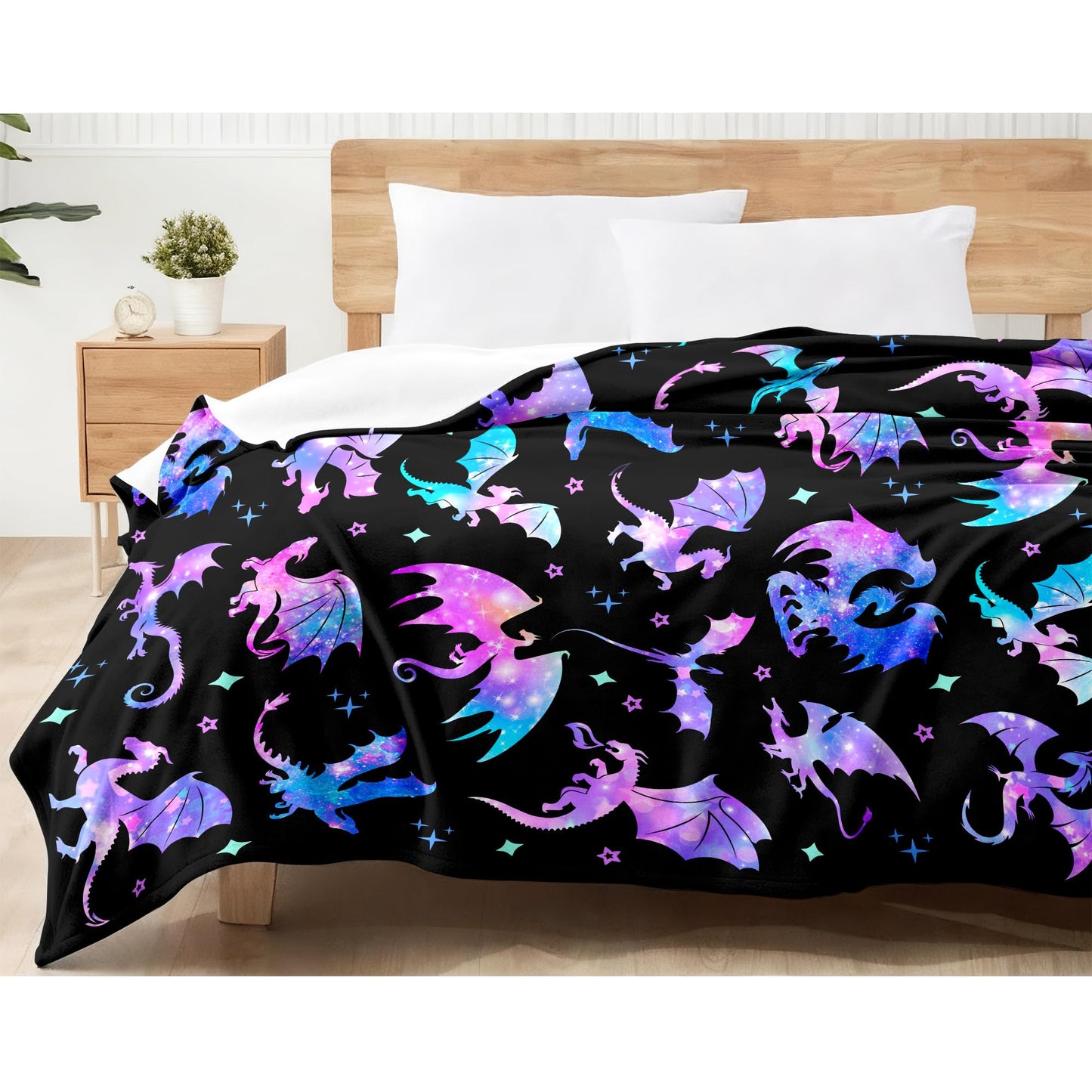 Dragon Blanket Gifts for Girls Women Ultra Soft Flannel Dragon Throw Blanket Dragons Lovers Gifts Birthday Decor for Kids Boys Stuff 50"x40"