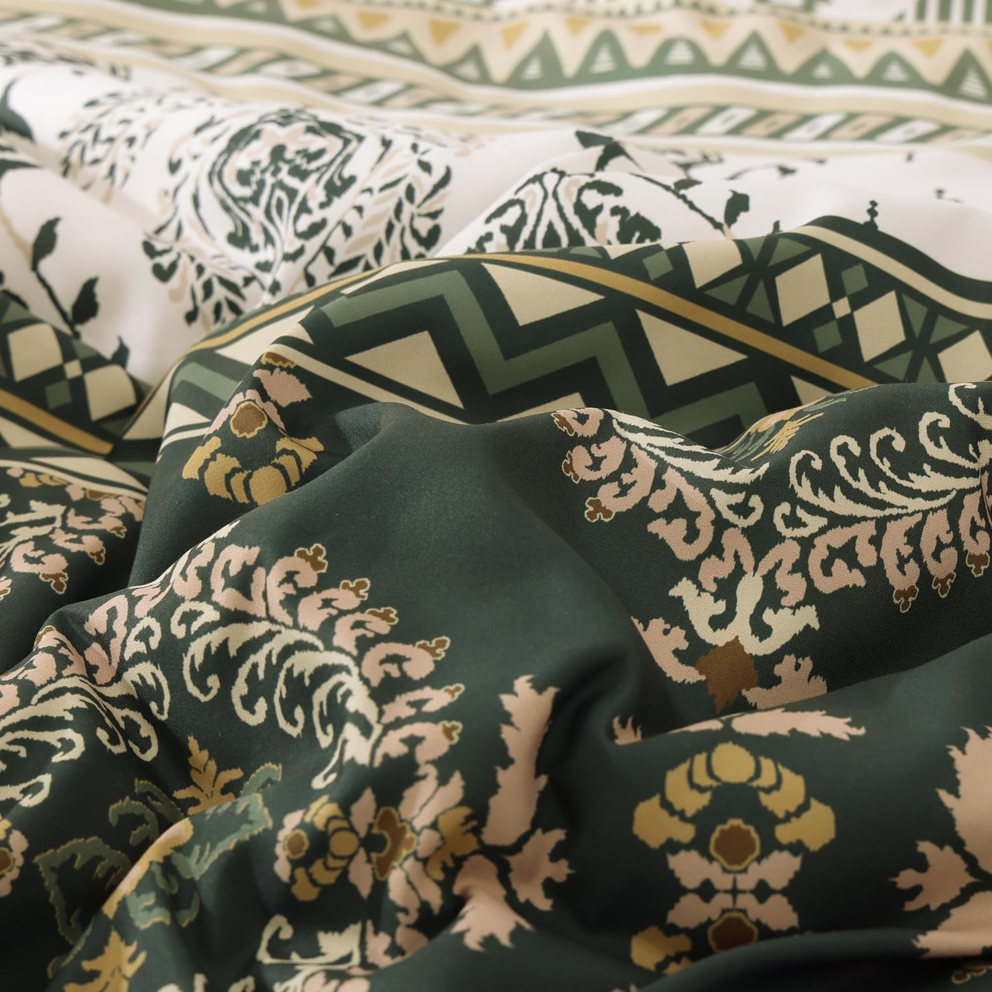 Geniospin King Size Comforter Set- 7 Pieces Boho Bed in a Bag, Western Bedding Set for All Seasons, Soft Aztec Bedding, Lightweight Comforter Bed Set with Sheets, Pillowcases & Shams