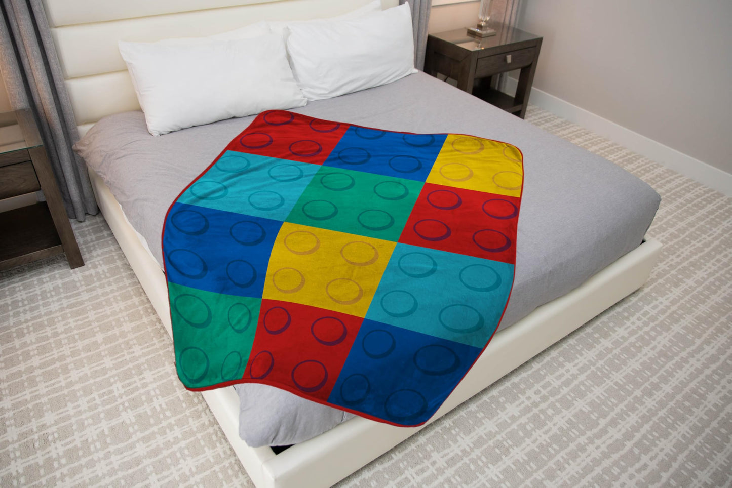 Jay Franco Kids Plush Throw Blanket – Soft & Cozy Fleece Throw for Bedroom & Couch Décor, Official Licensed Product, Multi - LEGO®, 46x60 - Throw Blanket