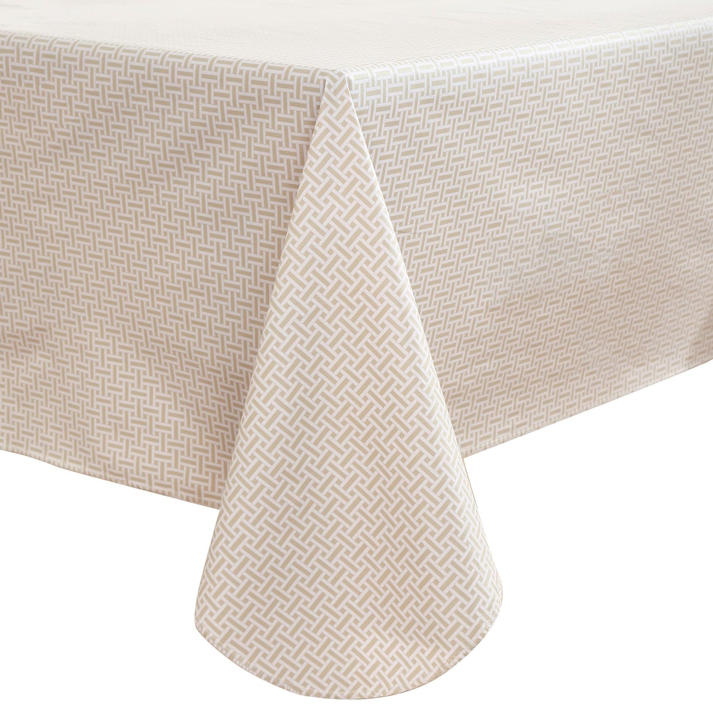Walrus Heavy Duty Vinyl Tablecloth with Flannel Backing Waterproof Oil-Proof Plastic Table Cloth Stain-Resistant Wipeable Rectangle or Square Table Cover for Indoor and Outdoor (Weaving, 54X54 Inch)