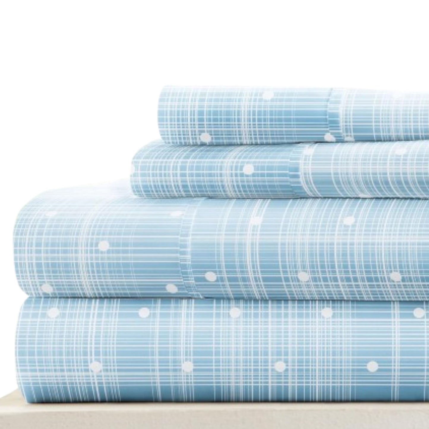 Linen Market 4 Piece Full Bedding Sheet Set (Aqua Polka) - Sleep Better Than Ever with These Ultra-Soft & Cooling Bed Sheets for Your Full Size Bed - Deep Pocket Fits 16" Mattress