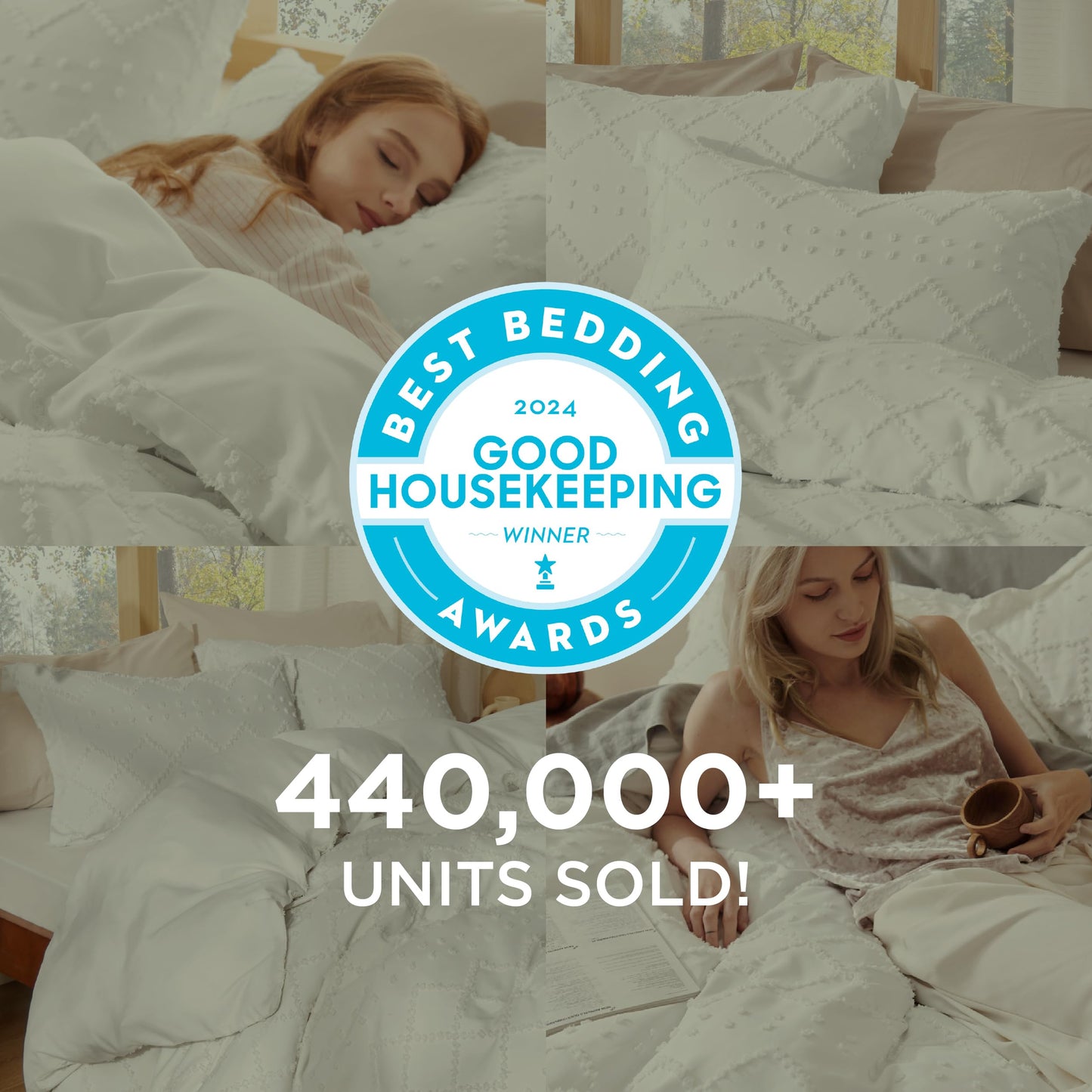 Bedsure Boho Duvet Cover Queen Size - Beige Breathable & Soft Boho Bedding, Machine Washable Comforter Cover for All Seasons, Includes 1 Duvet Cover 90"x90" with 2 Pillow Shams & Zipper Closure