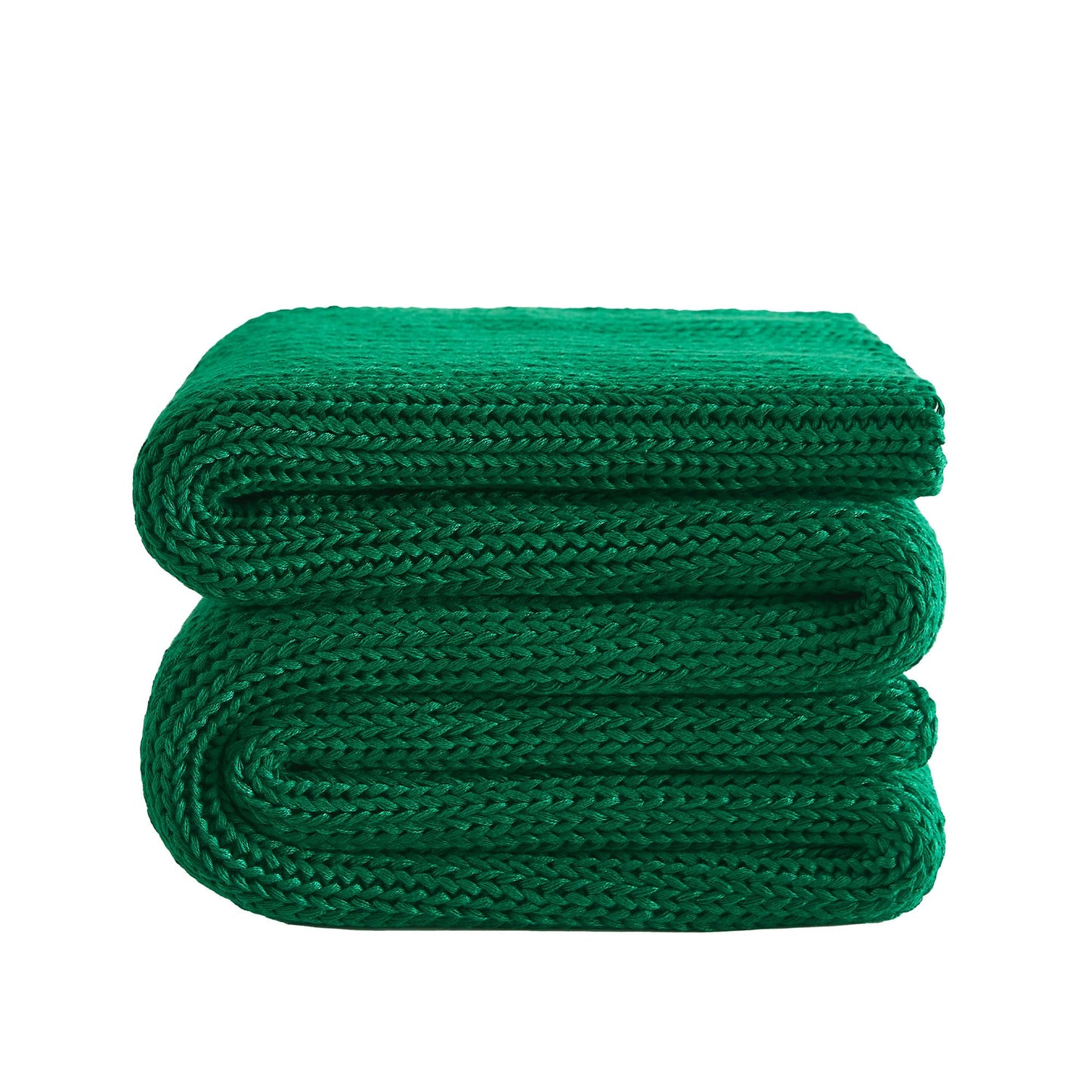 L'AGRATY Knitted Weighted Blanket - 60''x80'' 20lbs Cooling Chunky Knit Heavy for Adults Braided Crochet Throw Thick Cable Yarn Decorative No Beads Evenly Machine Washable, Green